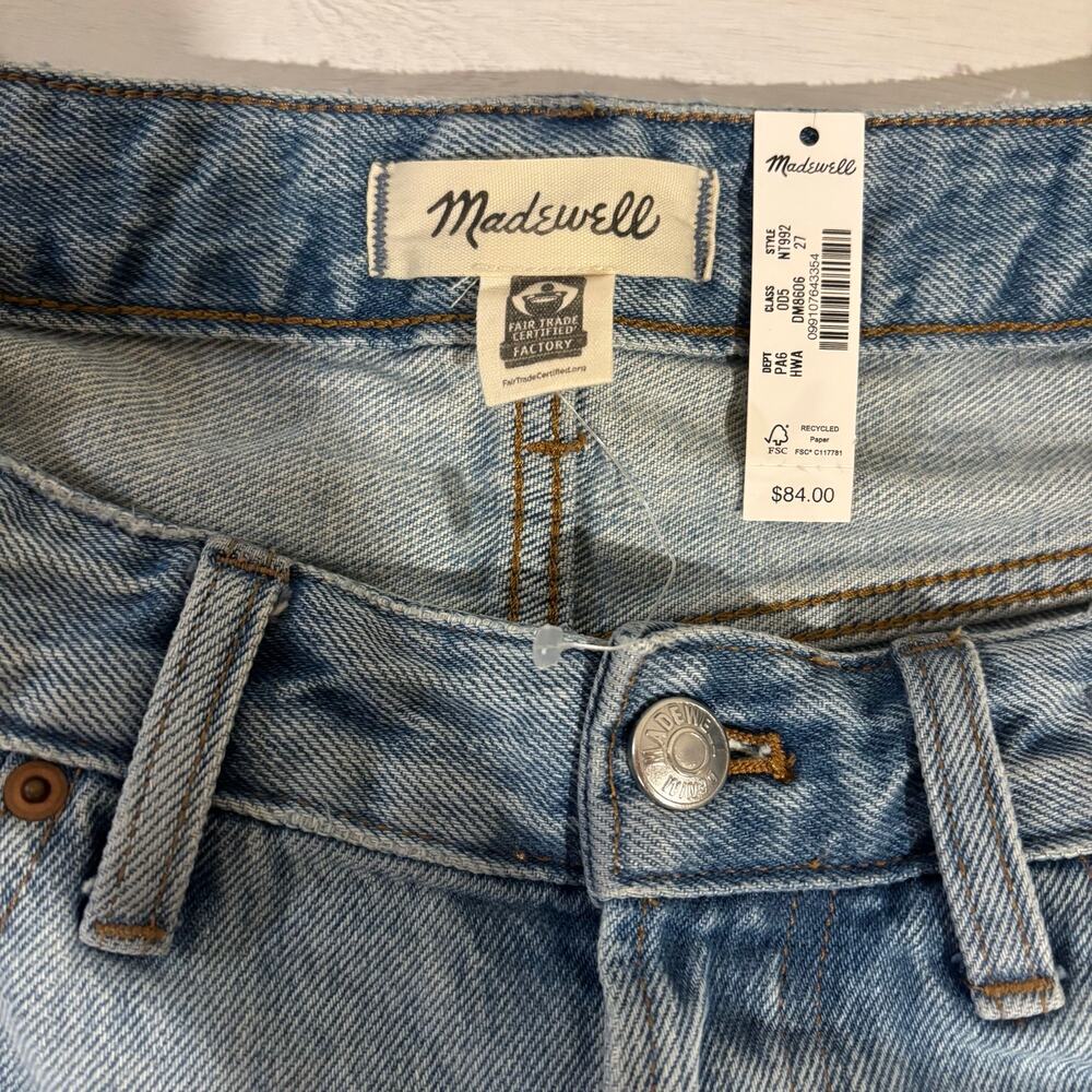 Madewell Distressed Relaxed Cutoff Denim Jean Shorts Size 27 90s slouchy fit - Picture 3 of 7